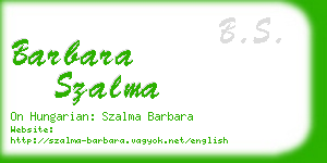 barbara szalma business card